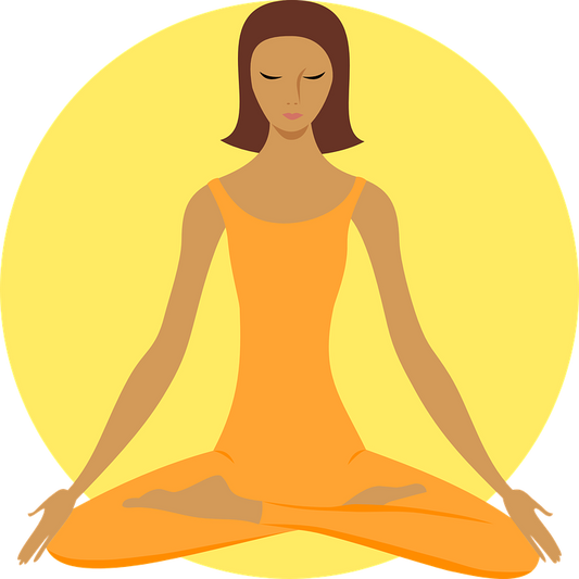 Practicing Yoga early morning on cloth mats
