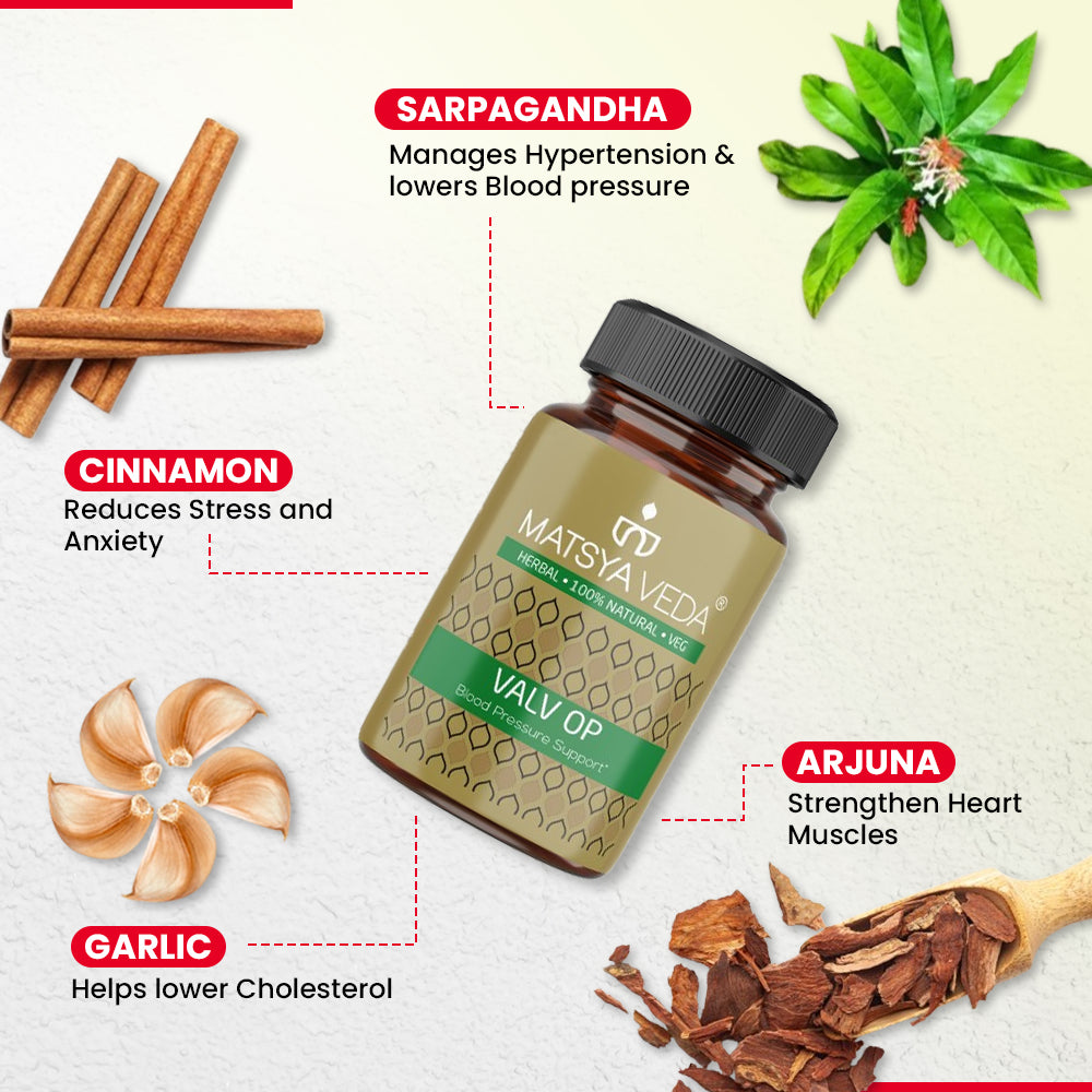 Valv Op: BP & Cholesterol Care Ayurvedic Capsule