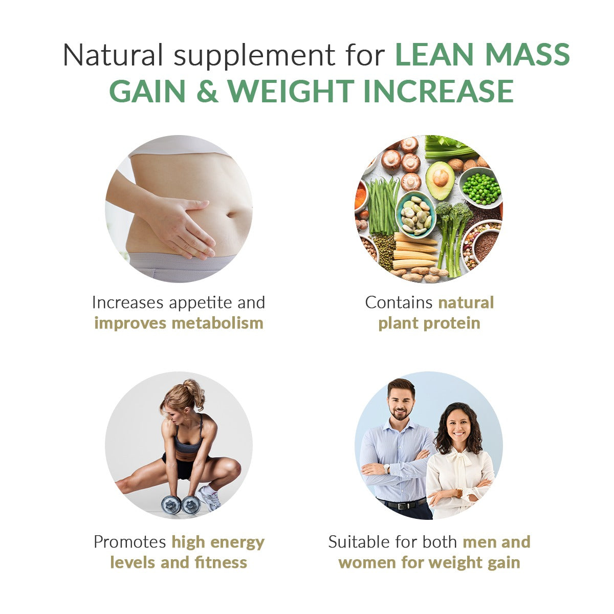 Gain Up For Enhanced Stamina & Weight Gain - 60 Capsules