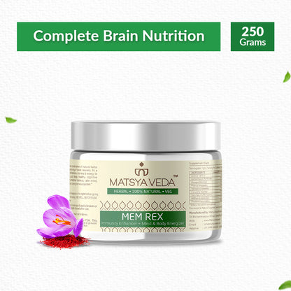 Memrex: Complete Brain Nutrition, Helps With Stress, Improves Attention, Sleep Quality & Strengthens the Brain Cells