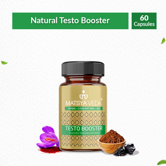 Matsyaveda Testo Booster, Helps to Improve Muscle Strength & Vitality - 750mg