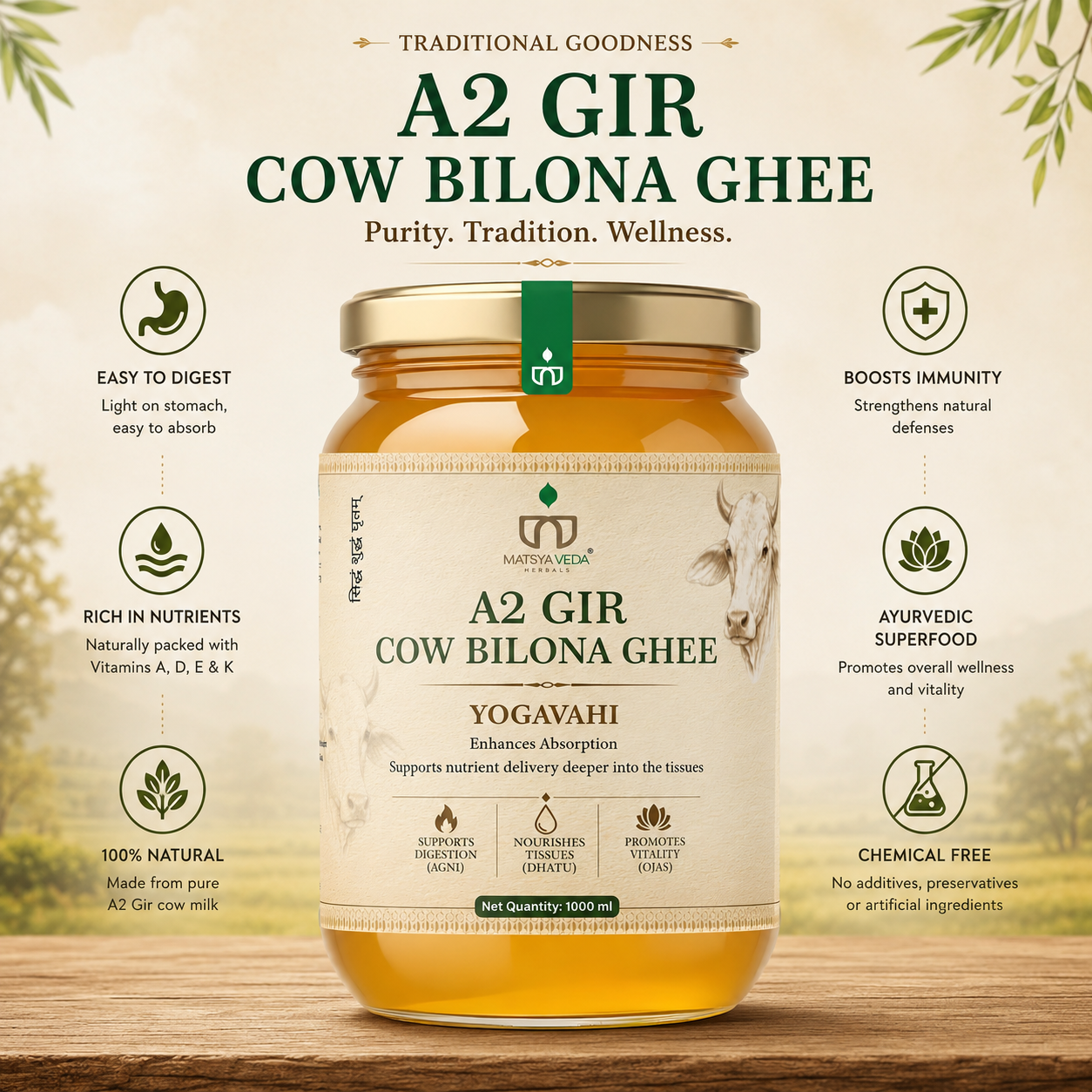 A2 Gir Cow Bilona Ghee